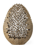 Gold Coral Inspired Aluminum Decorative Vases Set of Three