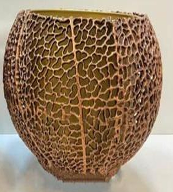 Copper Textured Decorative Vase Set for Home Styling