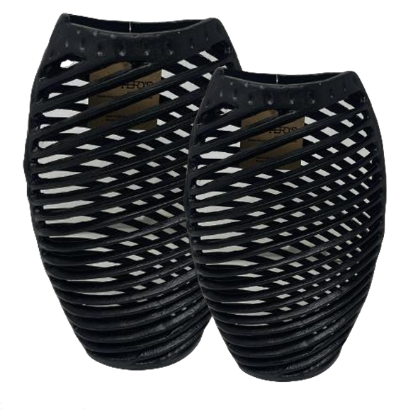 Set of Two Black Woven Wall Vases for Modern Home Decor